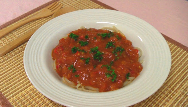あっさりトマトの冷製パスタ